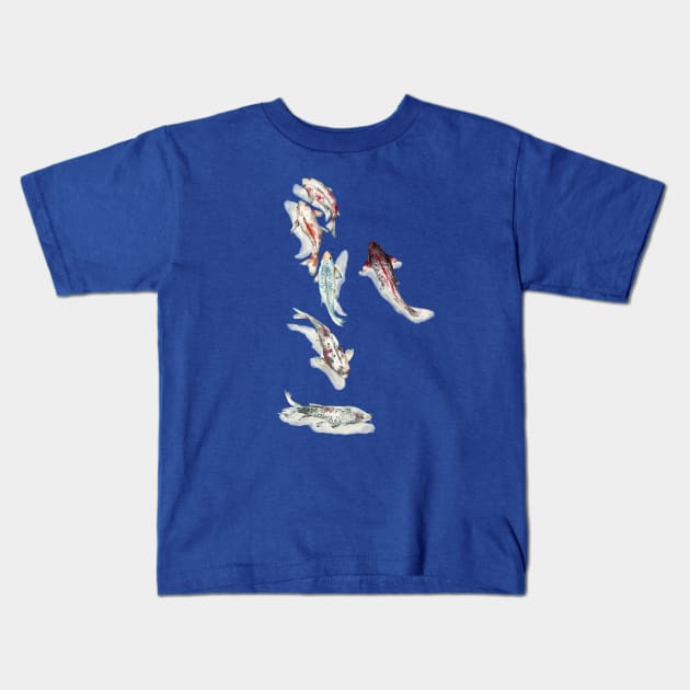 Koi fish Kids T-Shirt by Goosi